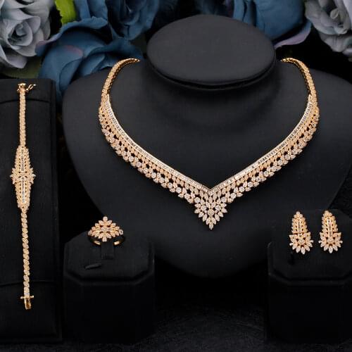 TIRIM Luxury Cubic Zirconia Jewelry Sets for Women Crystal Set Wedding & Engagement Party Dudai Africa Middle East