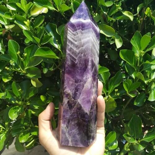 1.2kg Natural dream Amethyst Crystal Obelisk Wand Point Chakra Healing