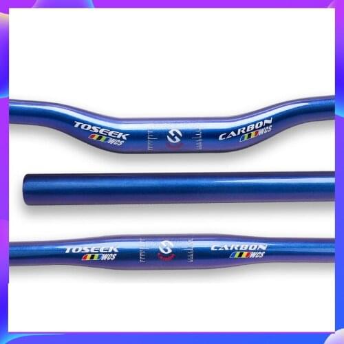 Newest TOSEEK Next chameleon Mountain bike UD full carbon handlebar Glossy carbon bicycle handlebar MTB parts 31.8*580-760mm