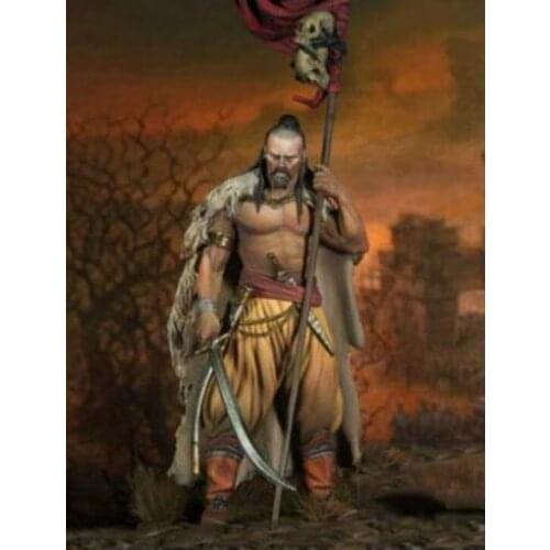 Unassambled 1/24 75MM ancient warrior with Cloak Resin figure miniature model kits Unpainted
