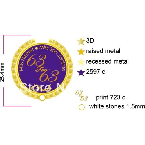 Custom lapel pin for club 63/63