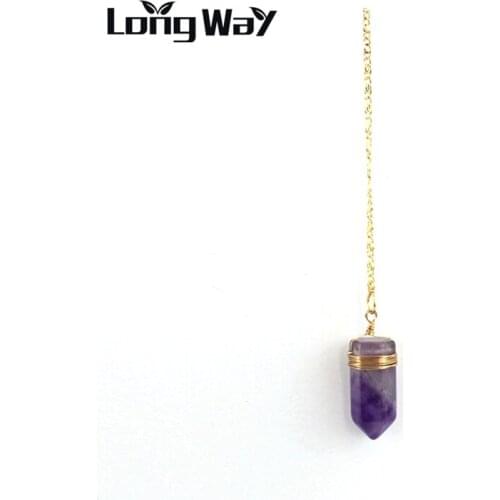 LongWay Hot Sale Fashion Vintage Gold Color Necklace for Women Stone Necklaces & Pendants Handmade Jewelry SNE160192