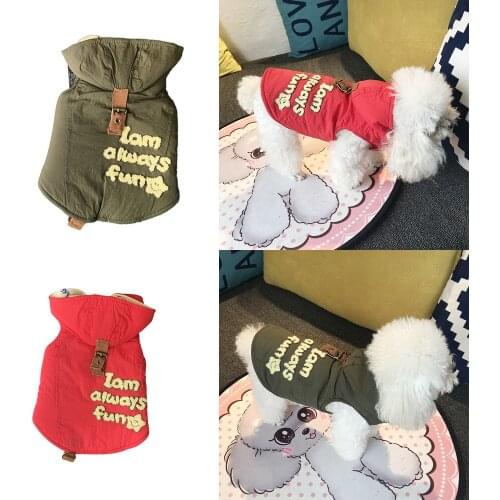 Winter Dog Coat Jacket Warm Dog Vest Outfit Pomeranian Poodle Bichon Schnauzer Pug French Bulldog Clothes Pet Clothing Dropship