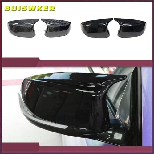 1 Pair Glossy Bright Black Mirror Covers Left Right Side Rearview Mirror Cap Shell For Infiniti Q50 Q60 SQ50 XQ30 2014-2020