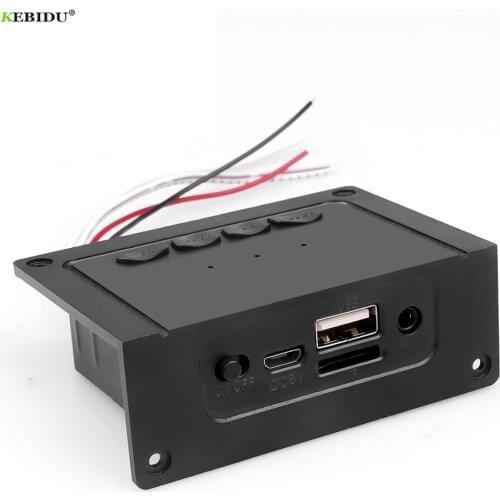 2*5W Amplifier DC5V MP3 WMA Decoder Board Wireless Hands-free Bluetooth 5.0 Audio Module Support MP3 / USB / TF / LINE IN / FM