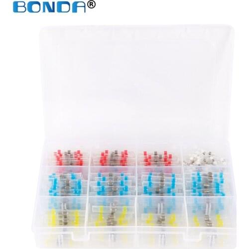 300/500/800Pcs Wire Terminals Heat Shrink Wrapping Waterproof Solder Seal Electrical Butt Connectors Box-Packed Terminal Kit
