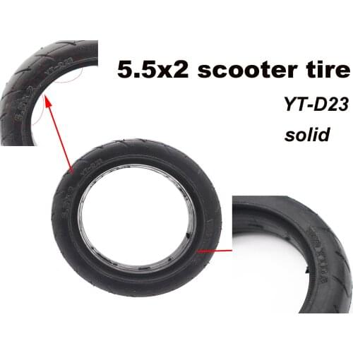 5.5 x 2 inch wheel solid Scooter Tire for electric scooter no inflation no slip Scooter wheels rubber