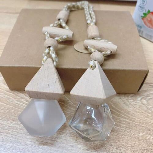 8ml Car Air Freshener Scent Perfume Bottle Ornament Essential Oil Diffuser Fragrance Hanging Empty Bottle Interior Accessory