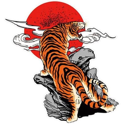 Tiger head car sticker tiger body decoration personality creative scratch cover waterproof decoration sticker for Lexus car