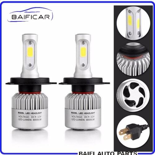 Baificar 2Pcs H4 LED H7 H11 H1 H3 9005 9006 Auto Car Headlight 72W 8000LM High Low Beam Light Automobiles Lamp White 6500K Bulb