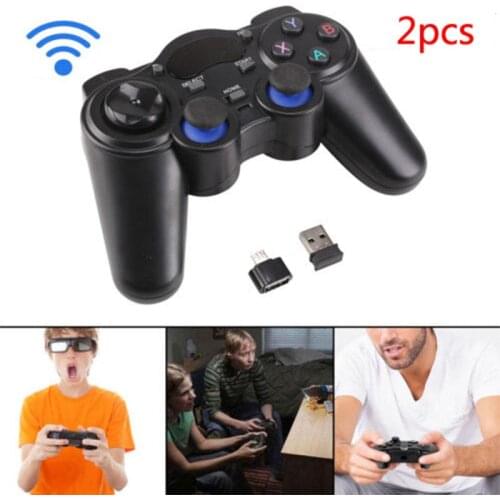 2pcs 2.4G Wireless Game Controller Gamepad Joystick with OTG Adapter USB Receiver For PS3 Android Smartphone TV Box Tablet PC