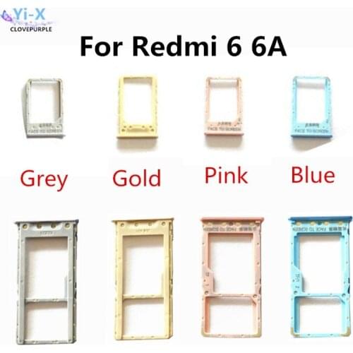 Big / Small SIM Card Tray Holder Micro SD Card Slot Holder Adapter for Xiaomi Redmi 6 / 6A