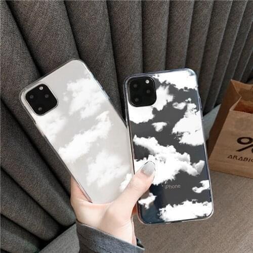 Cases For Samsung Galaxy A72 A52 A32 S21 S20 FE S10e S10 Plus Ultra Lite A02 A50 A30S A71 A70 A7 2018 Flowers Clouds Clear Coque