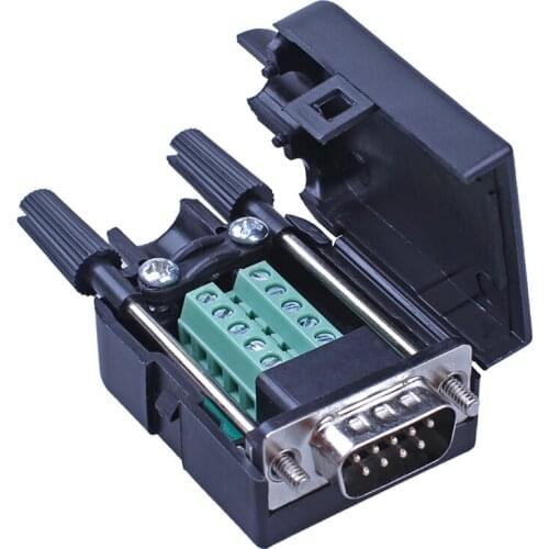 DB9 Serial Port Free Welding Head Plug 9-pin Transfer Terminal RS232 Connector COM Port Male Female