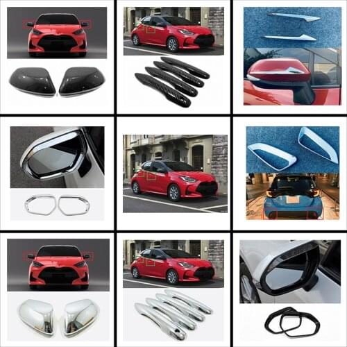 For Toyota Yaris G Design Hatchback 2020 2021 Car Styling Mirror Handle Fog Lamp Light Cover Decoration Trim