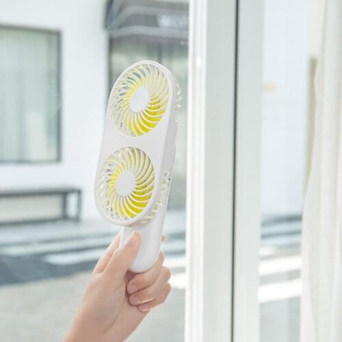 Dual Wind Handheld Fan Mini USB Personal Fan 3 Speed Portable for Outdoor