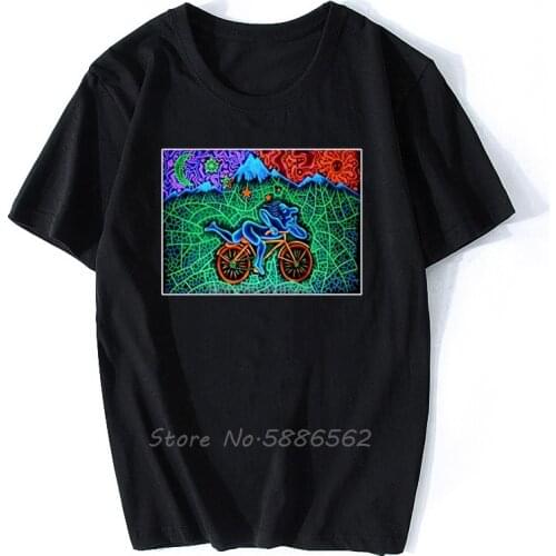 Bicycler Day Biker Trip Lsd Acid T Shirt Dr Albert Hofmann T Shirt Acid Party Dtg2 Print T Shirt Men Summer Top Tee