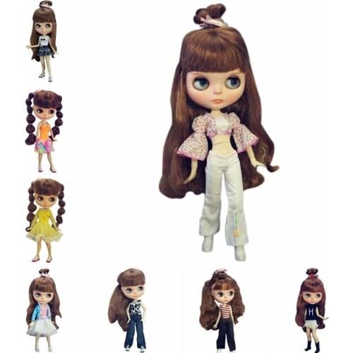 11.5" Fashion Outfits Set Blythe Doll Clothes Coat Tank Top Skirt Dress Pants Trousers For Blyth 1/6 BJD Dolls Accessory Kid Toy