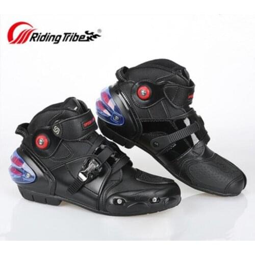 Motocross Motorcyclist Motorcycle Boots Professional Racing Shoes Moto Motorbike Biker Rider Protective Riding Boot Motorboats
