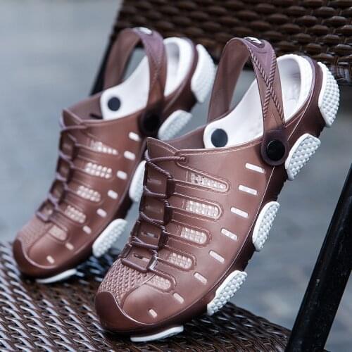 New Sandals For Men 2021 Beach Male Shoes EVA Lightweight Sandalias Chaussure Homme Breathable Slip On Men Sandals Slippers