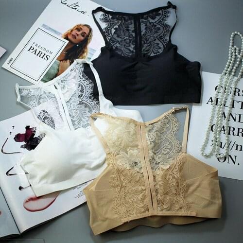 New Fashion Womens Tube Top Lace Elegant Top Bra Sweet Straped Blouse Elastic Blouse Hollow Out Sexy Woman Bralette Crop Top