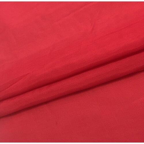 Plain red natural silk cotton blended fabric mix silk fabric 137cm width 10momme,SCT734