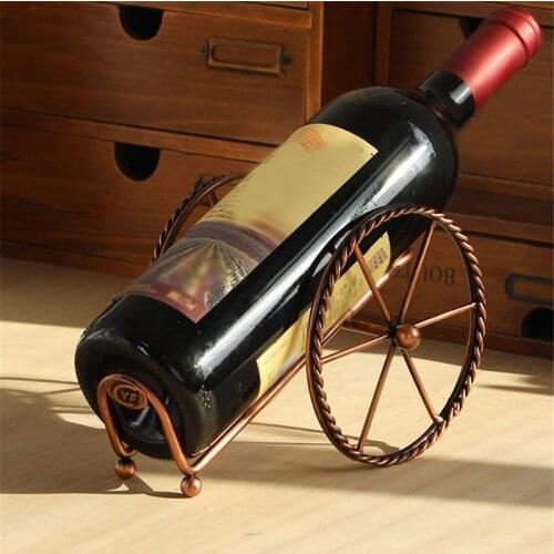 Hot sale Retro Creative Living Room Wine Cabinet Decoration Hot Sale Wine Display Stand European Metal Wine Rack Decoration