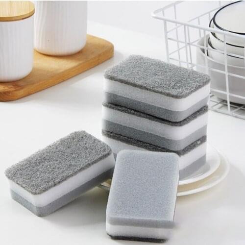 Strong Magic Sponge Cleaning Brush Dish Bowl Washing Sponge Kitchen Pot Pan Scouring Pad Cleaning Cloth Window Glass Clean Tools