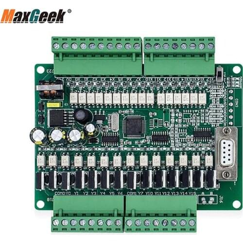 Maxgeek FX1N-30MT PLC Controller Programmable Logic Controller Direct Download Transistor Output Only Board