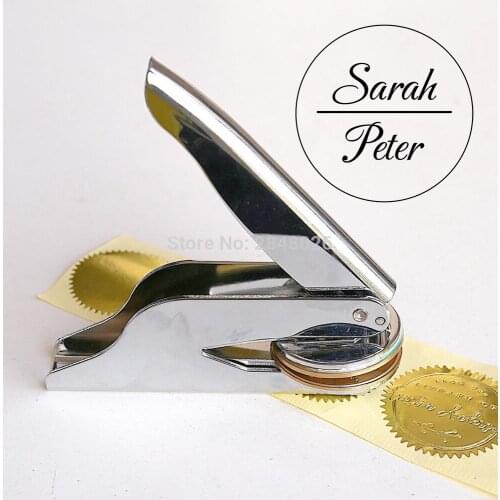 Custom Couple names Embosser Stamp,Personalized Embosser,Wedding steel embosser,stamp,wedding logo seal,design your own logo