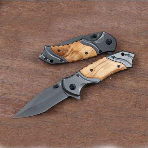 Folding Pocket Knife Camping Hunting Knife Multitool 7CR18MOV Blade Wood Handle Tactical Survival Knives SDIYAIBEIZ