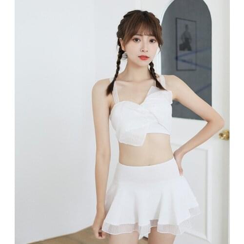 Two-piece Split Sexy Slim Sexy Hot Spring Bikini Swimsuit Women Long-sleeved One-piece Slim Swimsuit Beach Swimwear Summer