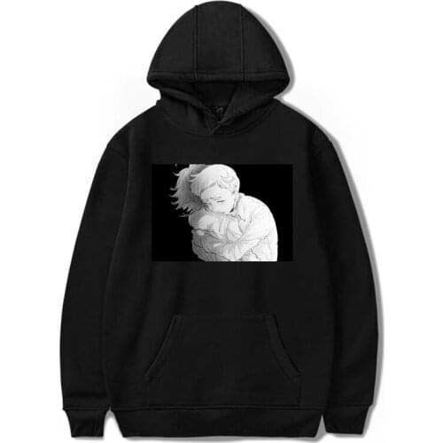 Anime Print Promised Neverland Hoodie Unisex leisure Fashion Long Sleeve Student Hooded Pullovers Loose Sweatshirts Winter Warm