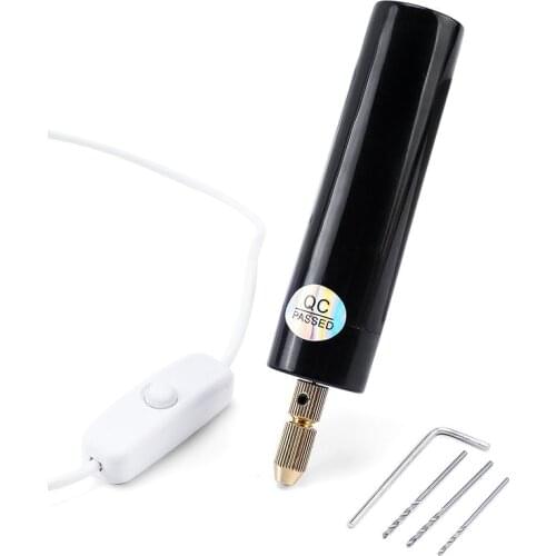 USB Powered Handheld Rotary Drill Set Mini Electric Drills With 3pcs Bits DC 5V For Epoxy Resin Handmade Craft DIY
