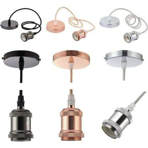 E27 Screw Ceiling Light Fitting Retro Vintage Flexible Chandelier Lamp Holder Pendant Lighting Socket Adaptor Cable