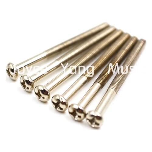 Niko 100pcs Chrome Electric Guitar Humbucker Pickup Frame Mounting Screws