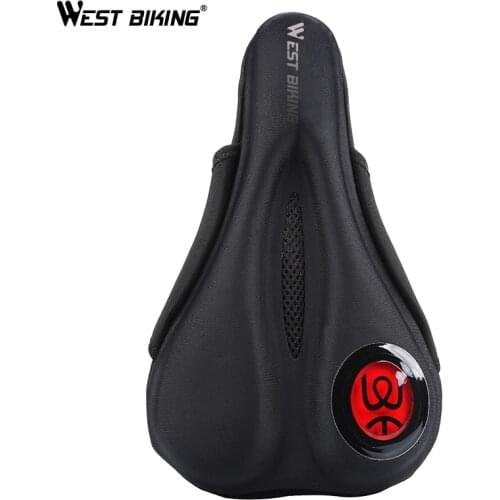 WEST BIKING Bike Saddle Silicon Gels Thick Sponge Breathable Soft Cushion Cover MTB Road Bike Comfortable Bicycle Saddle