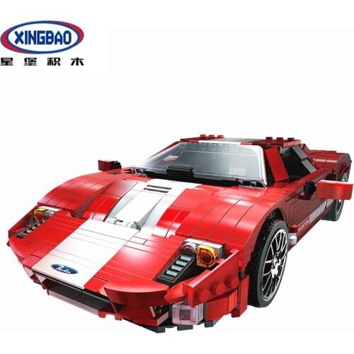 XingBao 03011 Technic Car Series 919Pcs The Red Phantom Racing Car Set Building Blocks Bricks Christmas Gifts Home Decoration