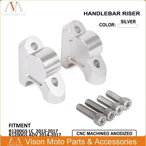 Aluminum Alloy HandleBar Height Riser Handle Bar Mount Clamp For BMW R1200GS R 1200 GS LC 2013-2017 R1200GS ADV 2014-2017