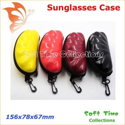 10pcs Shell Shape Large Size Nice 4 Colors Zipper Eyeglasses Glasses Sunglasses Eyewear EVA Case Box ML023 Free Shipping