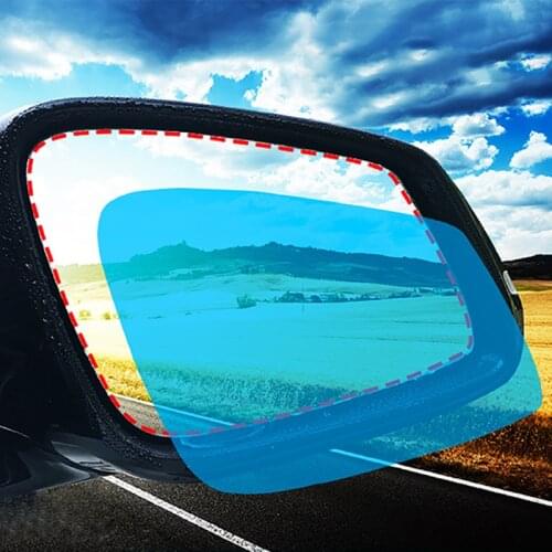 2pcs Universal Rain Film for Car Rearview Mirror Side Window HD Anti-fog Flooding Water Nano Anti-glare Anti-rain Film