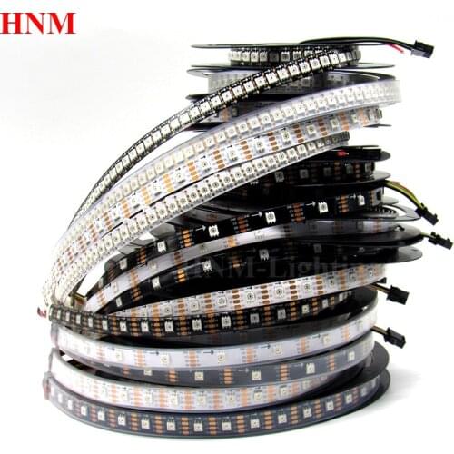 5V 30/32/48/60/72/144leds/pixels/m HD107S LED Strip 5050 SMD Addressable Digital RGB Pixel Flexible Tape Light 5V,Similar APA102