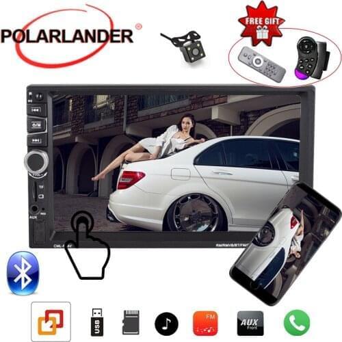 7''2Din Car Radio MP5 FM/TF/USB/AUX Stereo Bluetooth Mirror Link for Android GPS