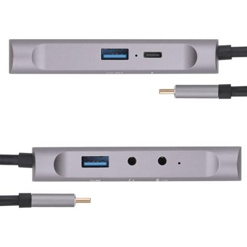 6 in-1 Type C To HDMI-compatible Docking Station Audio Video Capture Device Capture Card For Windows Linux MacOS Live Streaming