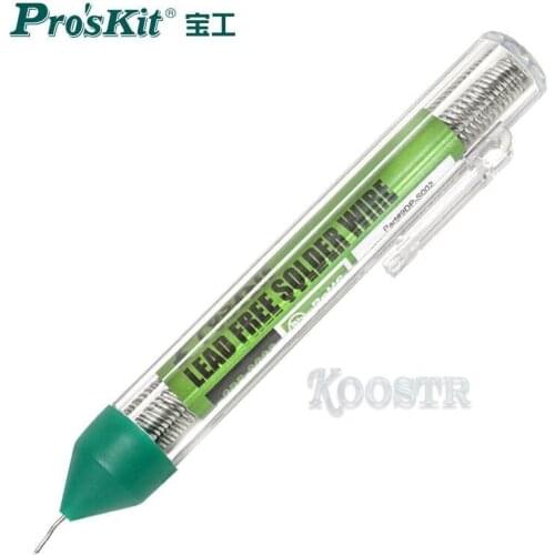 ProsKit 9DP-S002 Lead Free Solder Dispenser Sn99.3% Cu0.7% Fast melting small smoke less splash welding wire
