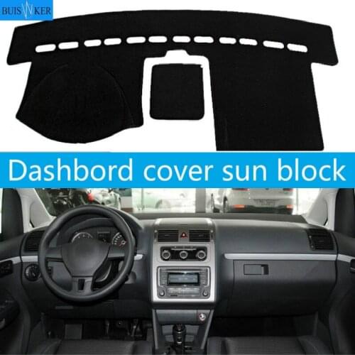 Car Dashboard Cover Mat Dashmat Pad Anti-UV Sun Shade Instrument Panel Carpet For Volkswagen VW Touran 2004-2016 Car Accessories