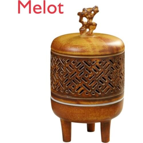 Incense Burner Ceramic Indoor Home Incense Burner Agarwood Sandalwood Incense Incense Coil Burner Tea Room Point Incense
