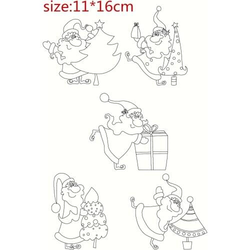 Santa Claus Metal Cutting Dies And Stamps Dies For Scrapbooking Album Embossing New Dies For