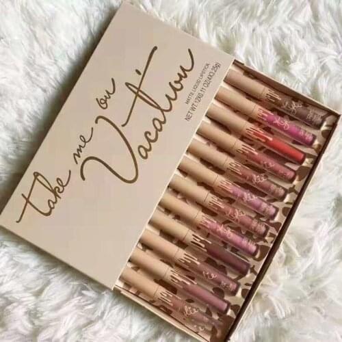 NEW 12pcs/1 set Matte Lip Gloss Set Long Lasting Waterproof Makeup Lips Red Moisturizing Lipstick Lip Tint Beauty Cosmetics