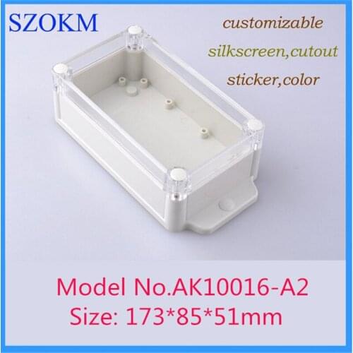 Plastic waterproof enclosure for electronic junction box(1 pcs) 173*85*52mm szomk plastic housing enclosure mounting box